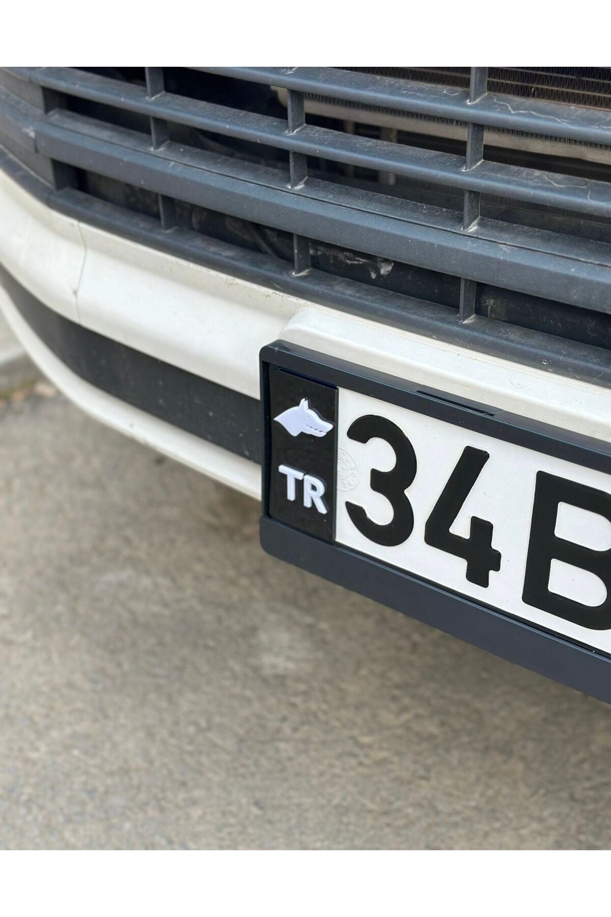 Kurt başı Pleksi Plaka Tr 2 Adet (Siyah Beyaz)