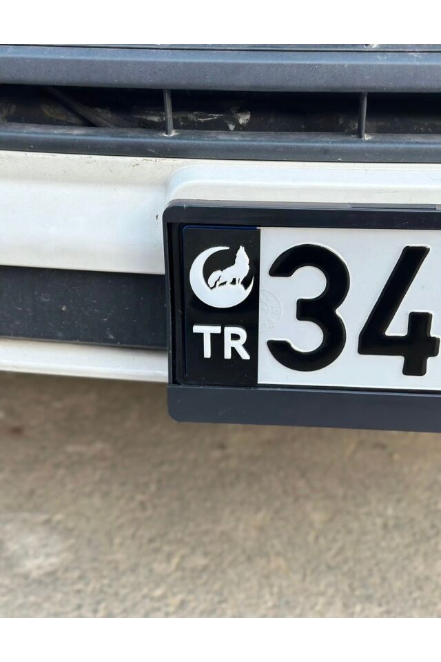 Kurt Pleksi Plaka Tr 2 Adet (Siyah Beyaz)