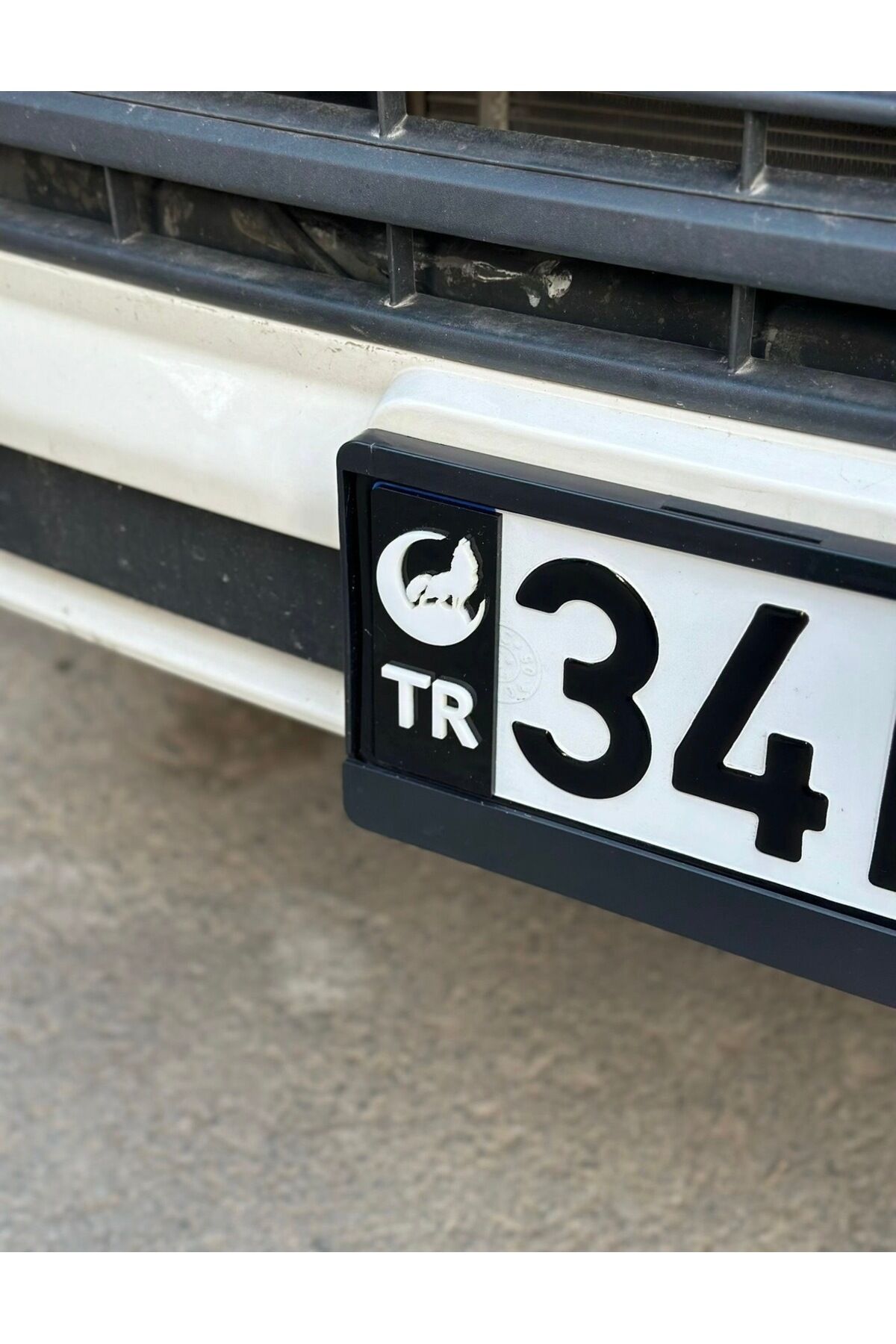 Kurt Pleksi Plaka Tr 2 Adet (Siyah Beyaz)