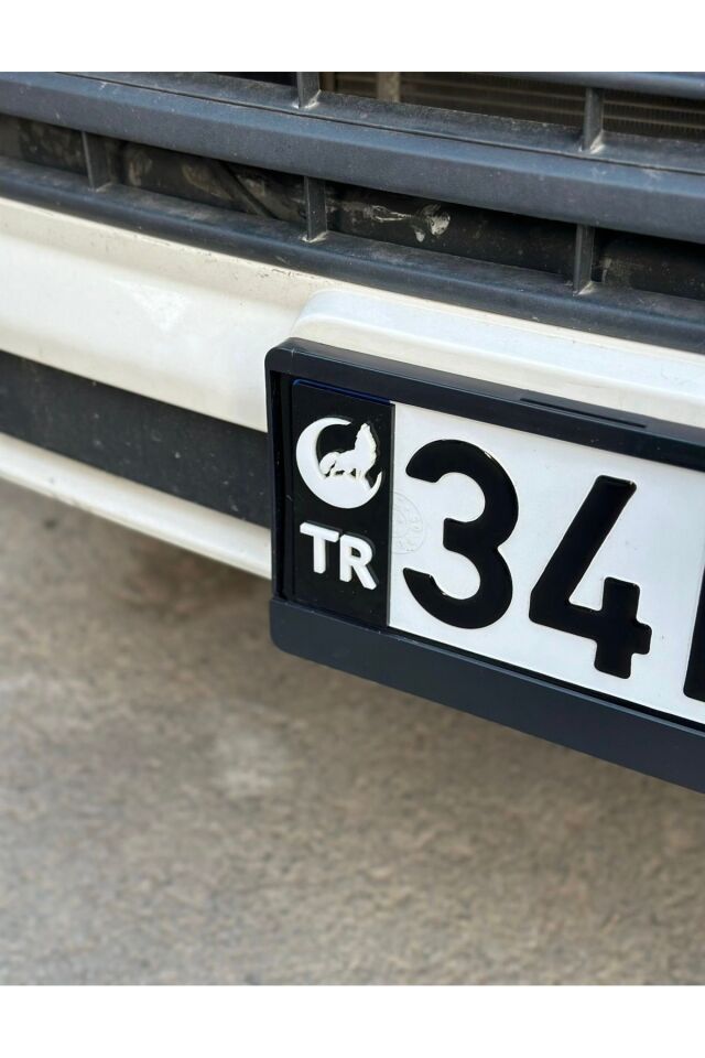 Kurt Pleksi Plaka Tr 2 Adet (Siyah Beyaz)