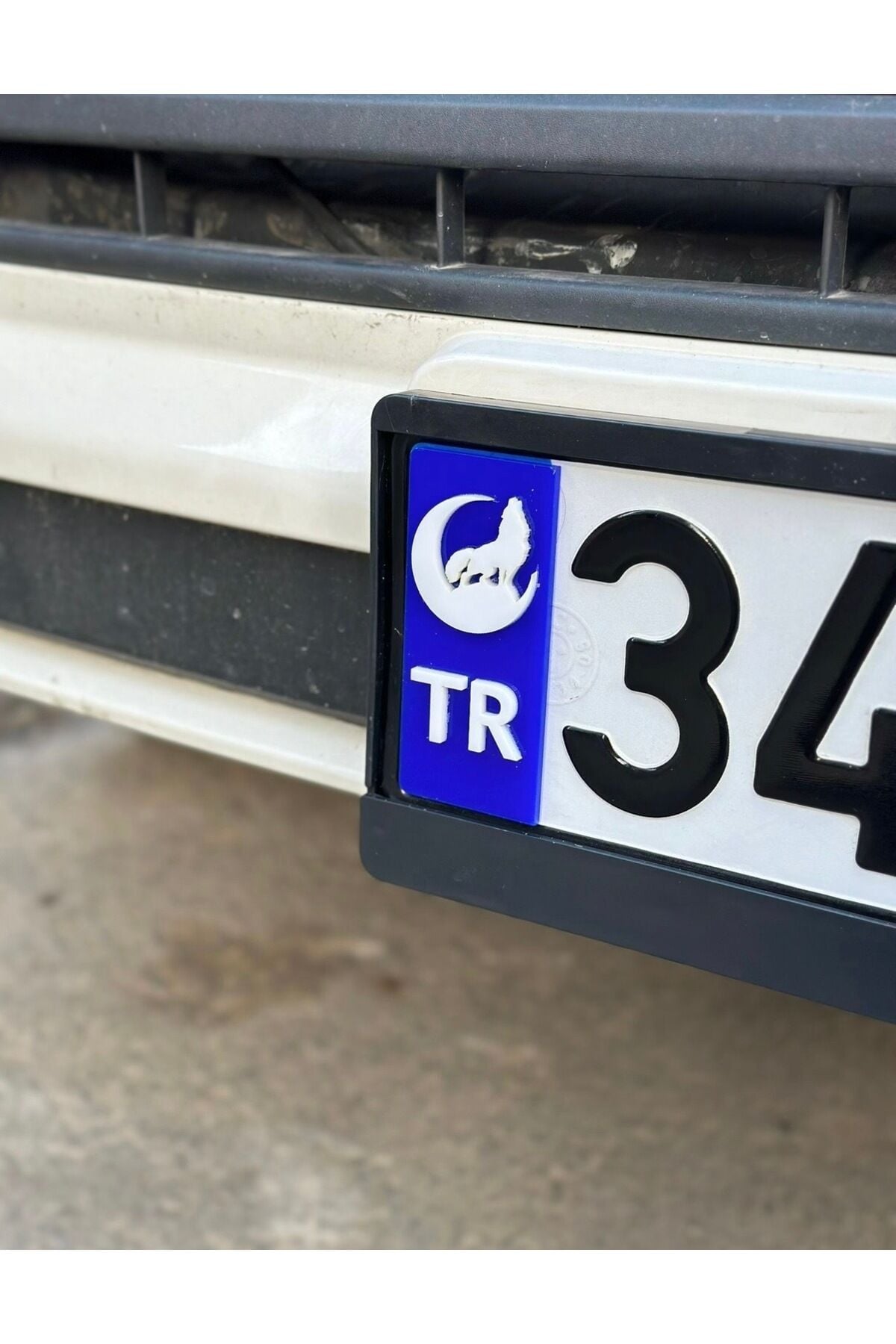 Kurt Pleksi Plaka Tr 2 Adet (Mavi Beyaz)