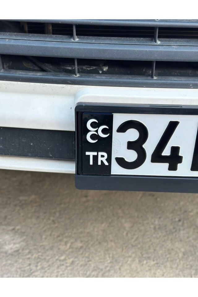 Üç Hilal Pleksi Plaka Tr 2 Adet (Siyah Beyaz)