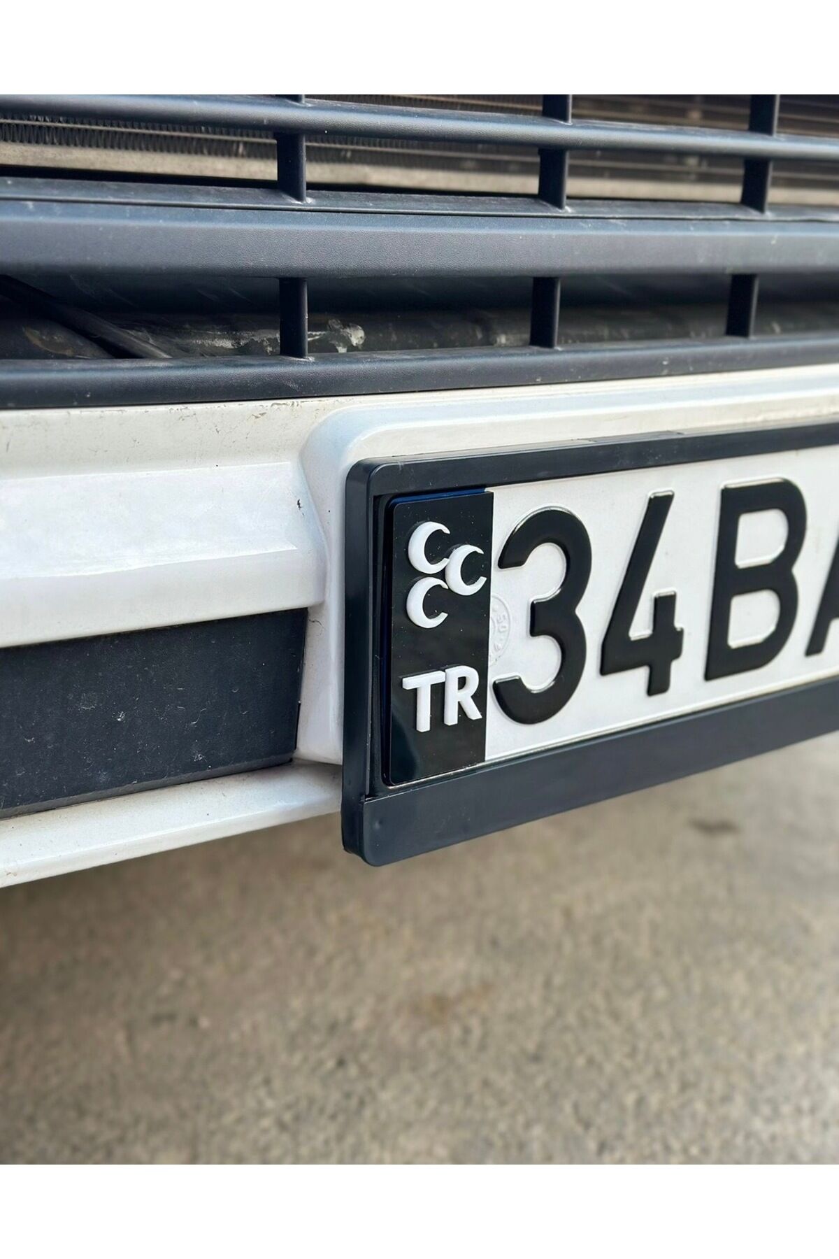 Üç Hilal Pleksi Plaka Tr 2 Adet (Siyah Beyaz)