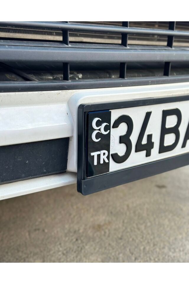Üç Hilal Pleksi Plaka Tr 2 Adet (Siyah Beyaz)