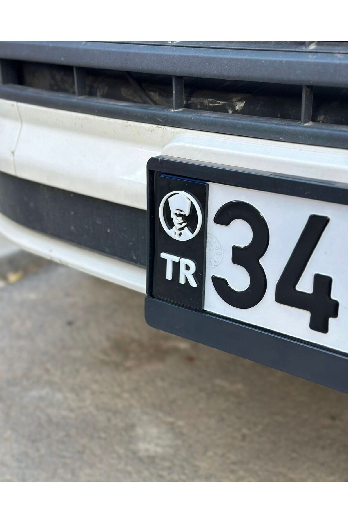 Mustafa Kemal Atatürk Silüet Pleksi Plaka Tr 2 Adet (Siyah Beyaz)