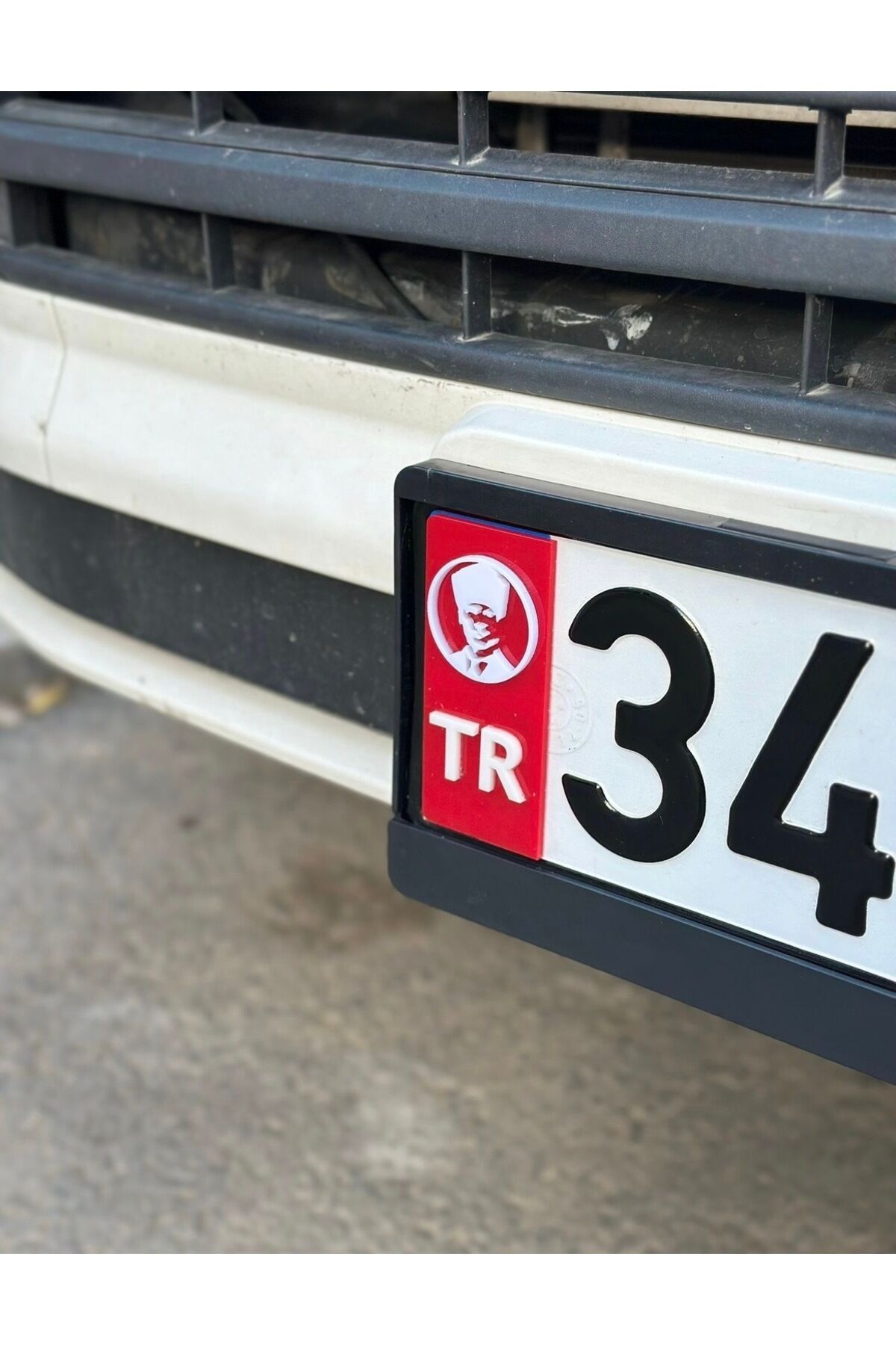 Mustafa Kemal Atatürk Silüet Pleksi Plaka Tr 2 Adet (Kırmızı Beyaz)