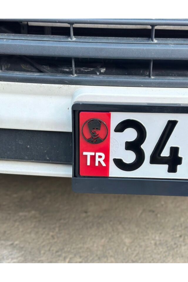 Mustafa Kemal Atatürk Silüet Pleksi Plaka Tr 2 Adet (Kırmızı Siyah)