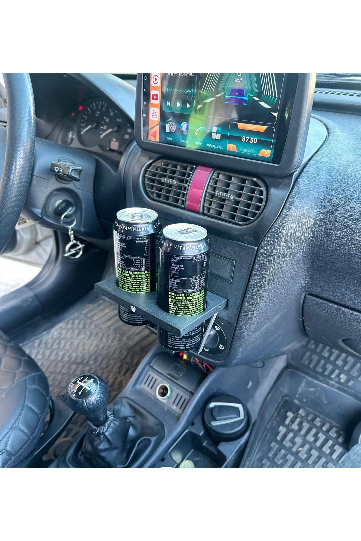 Opel Corsa Combo C Bardaklık Saklama Gözü ve Telefon Tutucu