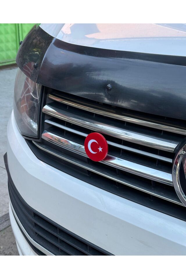 Yuvarlak Türk bayrağı vidalı panjur Arması