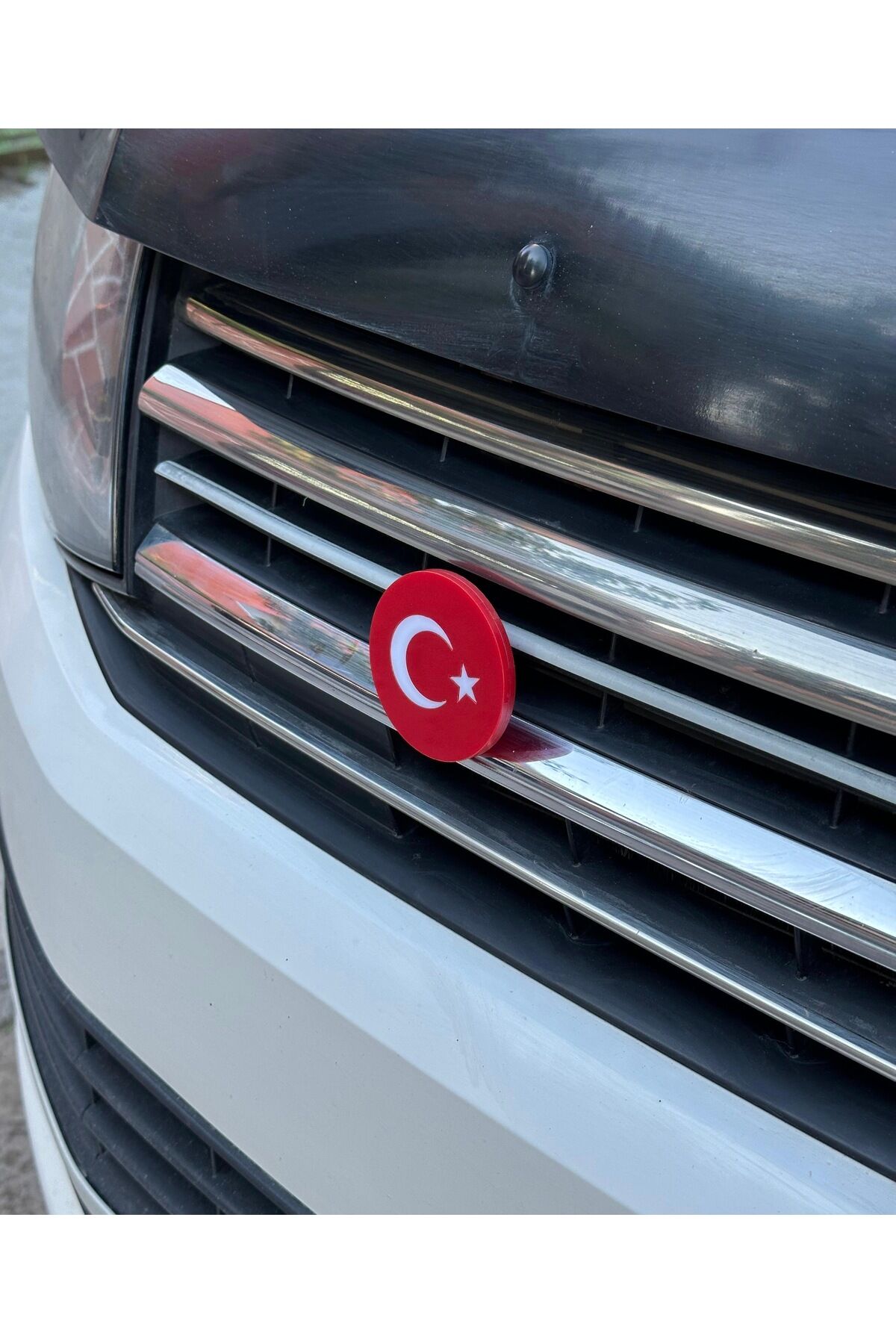 Yuvarlak Türk bayrağı vidalı panjur Arması