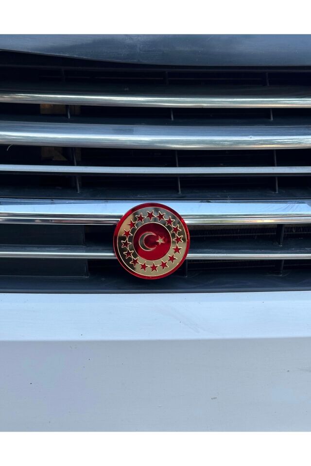 Cumhurbaşkanlığı Forsu vidalı panjur Arma Krom kırmızıya-gold