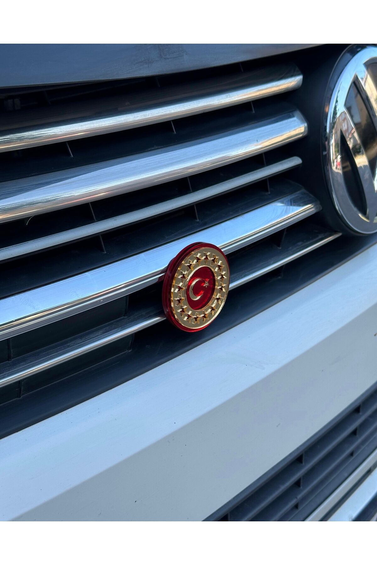 Cumhurbaşkanlığı Forsu vidalı panjur Arma Krom kırmızıya-gold