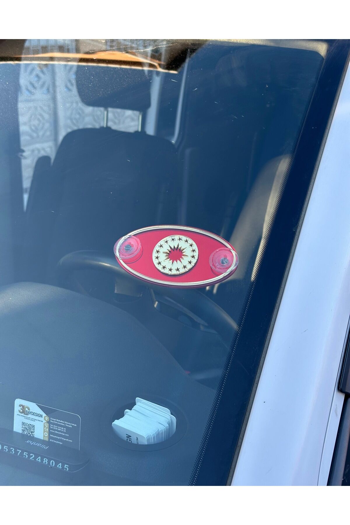 Cumhurbaşkanlığı Forsu Vantuzlu Arma Krom kırmızıya-gold