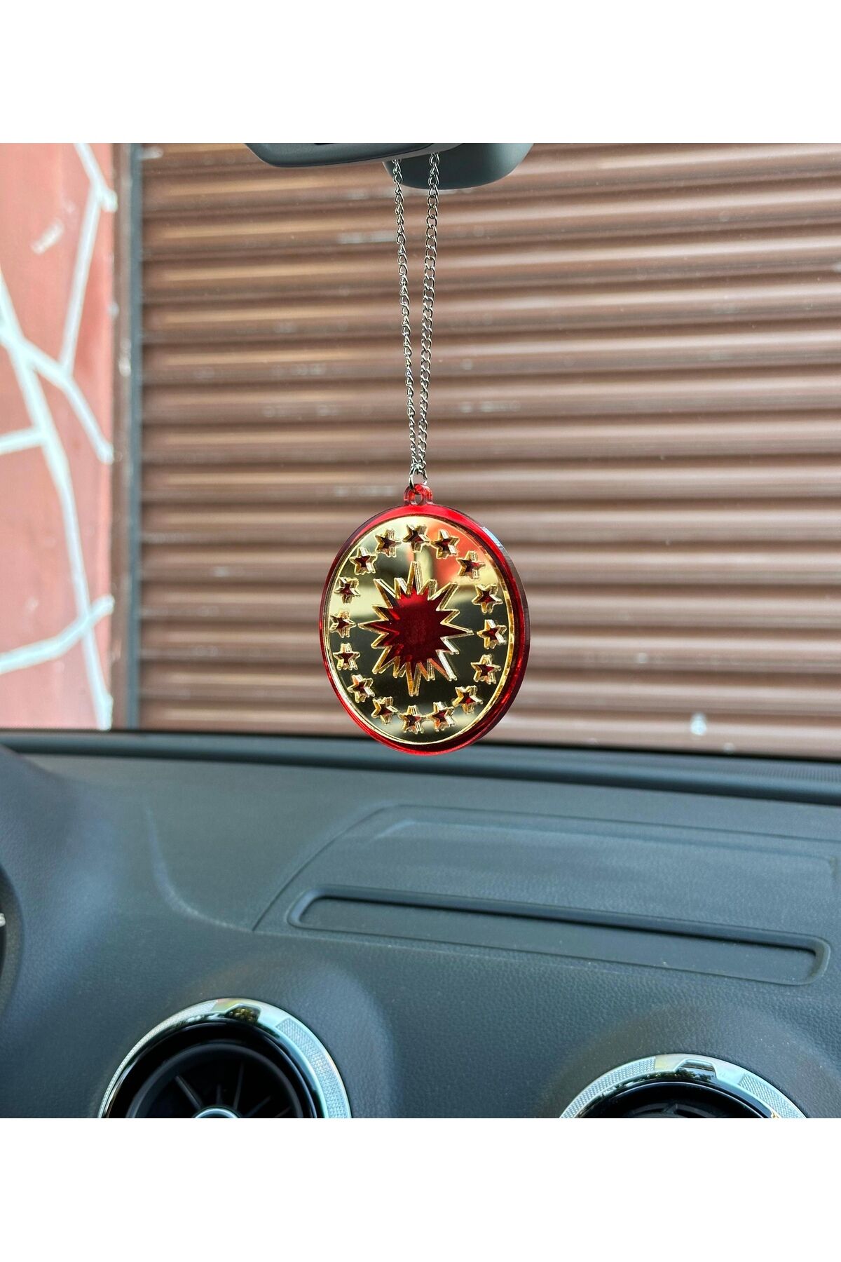 Cumhurbaşkanlığı Fors Dikiz Ayna Süsü (krom kırmızı-gold)