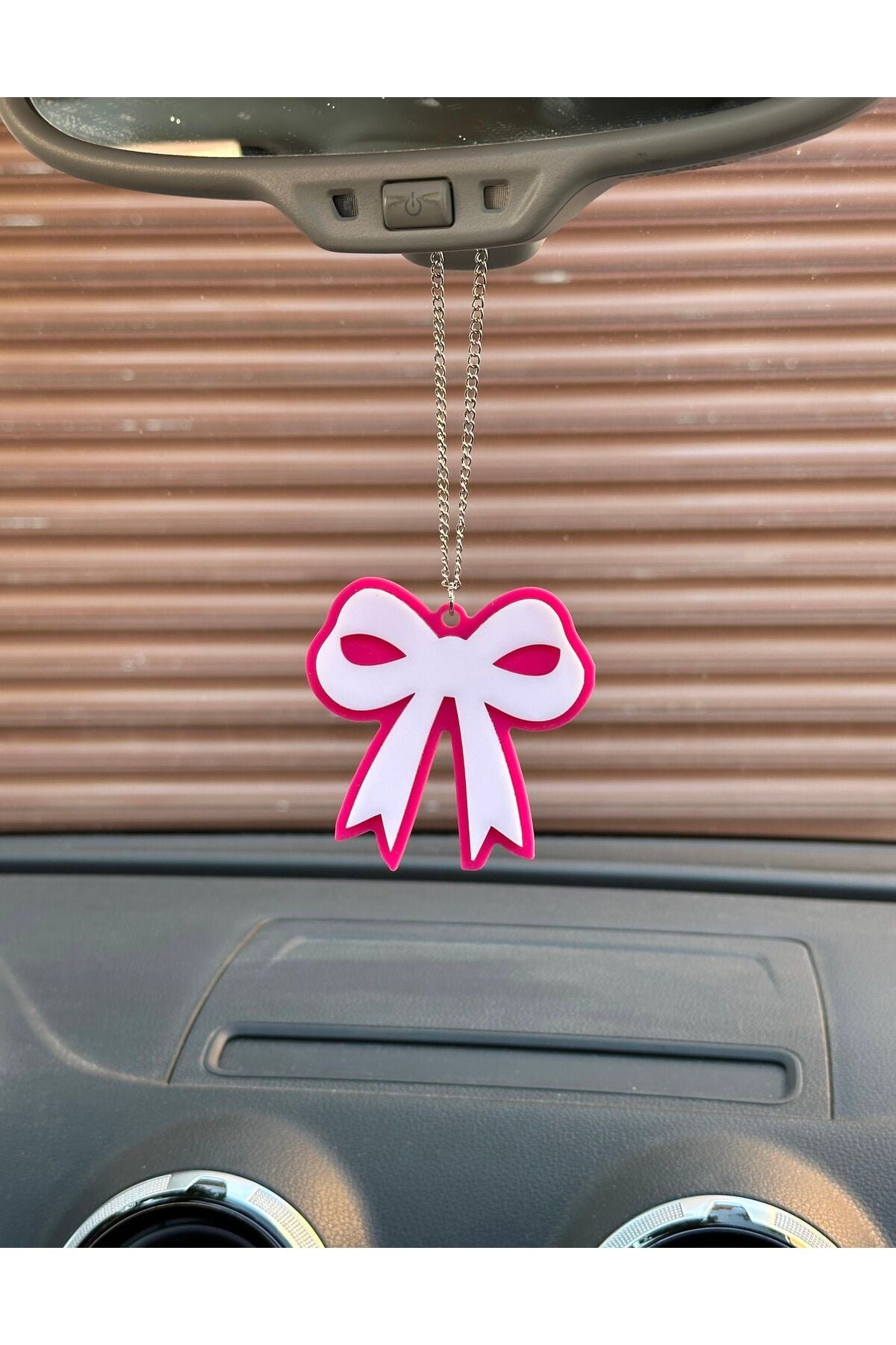 Kurdele Dikiz Ayna Süsü (Pembe Beyaz)