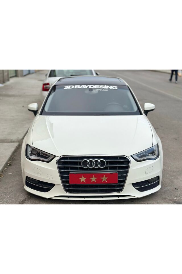 3 Yıldız Pleksi Dekor Plaka  (Siyah Krom )