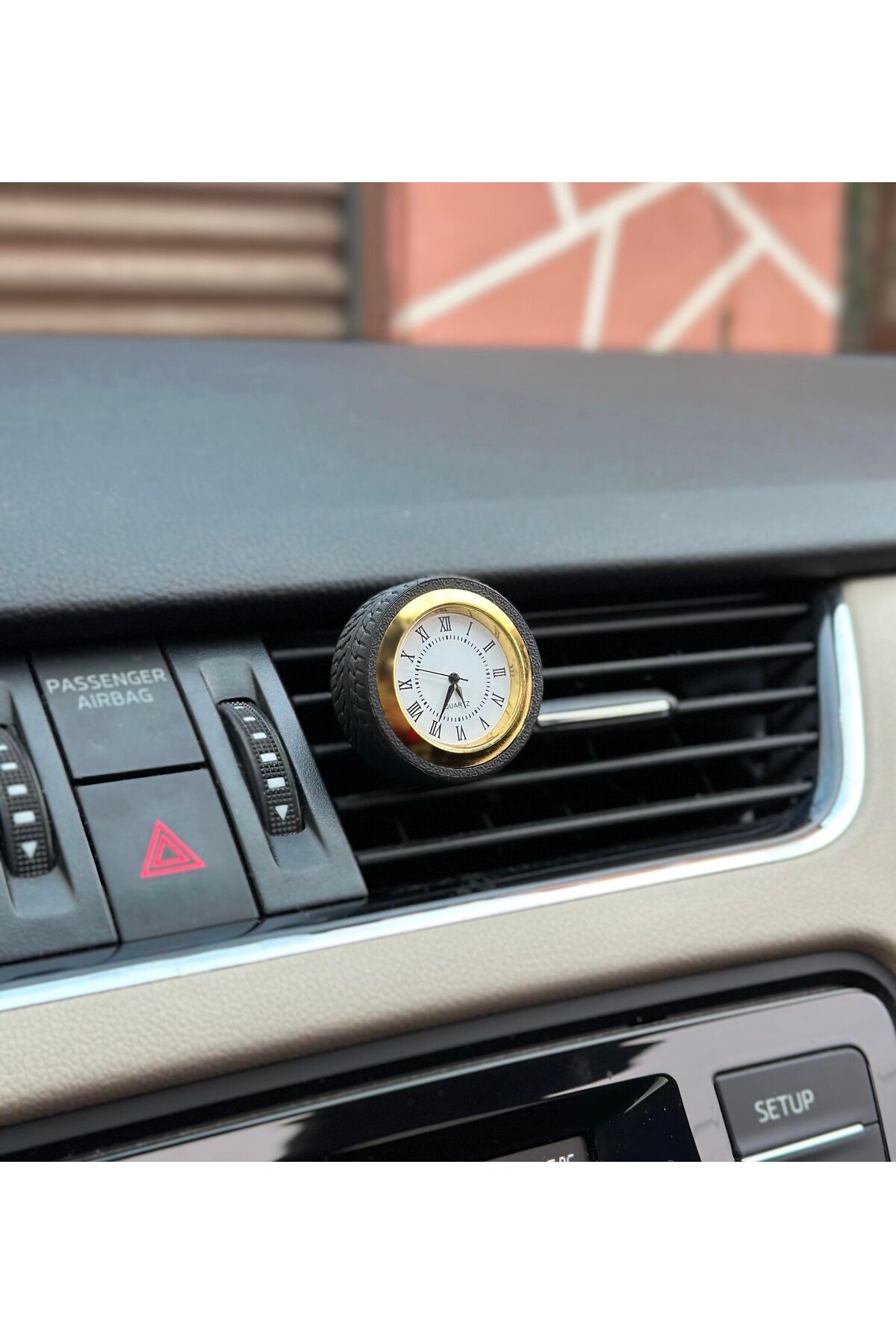 Universal Lastik İçi Dekor Analog Saat (Gold)