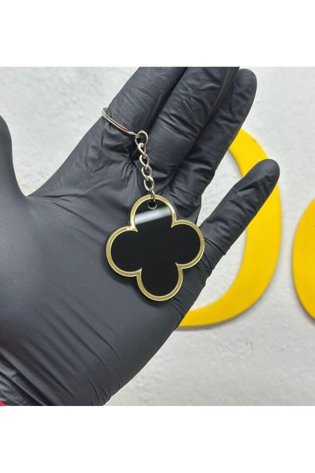 Yonca Anahtarlık(Siyah-Gold)