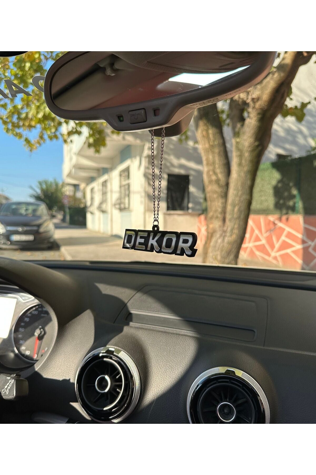 Dekor Dikiz Ayna Süsü (Siyah-Krom)