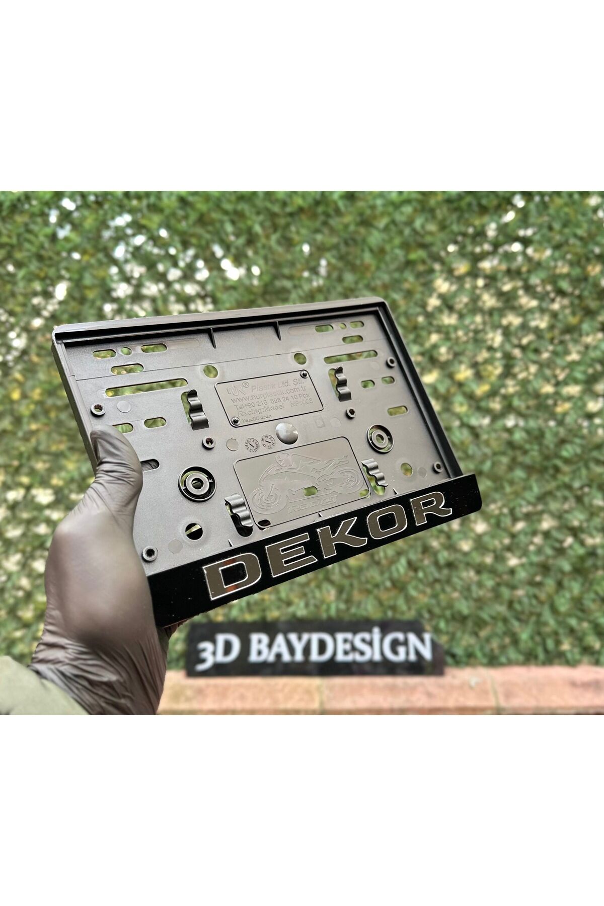 Mustafa Kemal Atatürk Imzalı Motorsiklet Plakalığı Siyah Beyaz