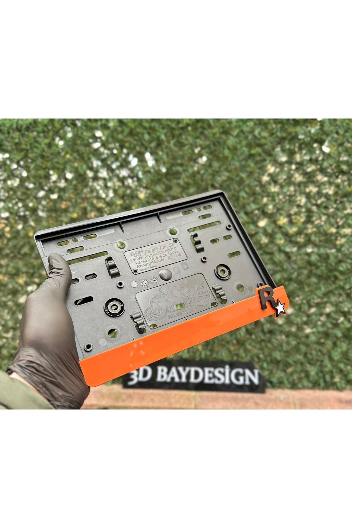 Rockstar Motorsiklet Plakalığı Turuncu