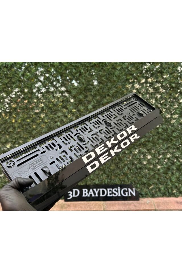 DEKOR Pleksi Plakalık (2 Adet Büyük) SİYAH-KROM