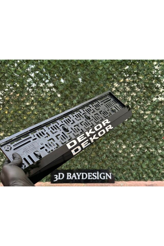 DEKOR Pleksi Plakalık (2 Adet Büyük) SİYAH-KROM