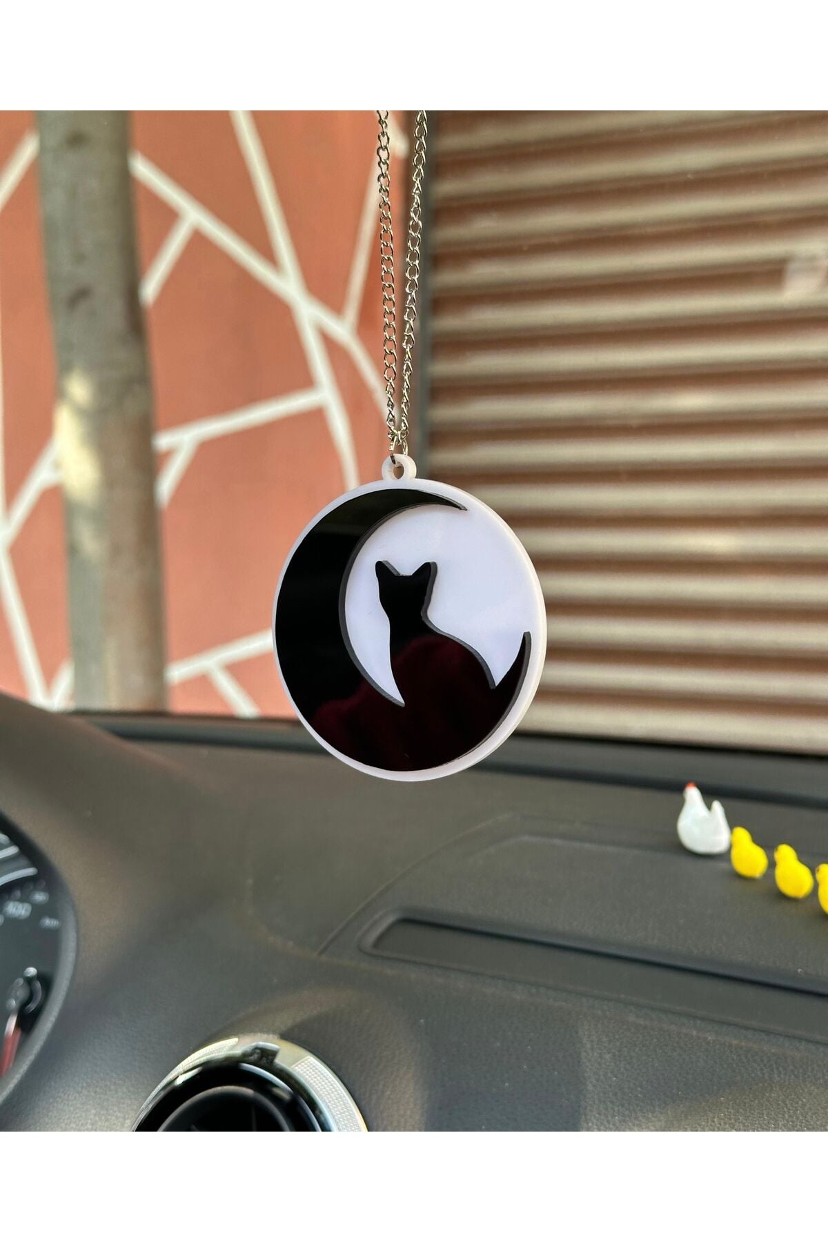 Kedi Siluet Dikiz Ayna Süsü