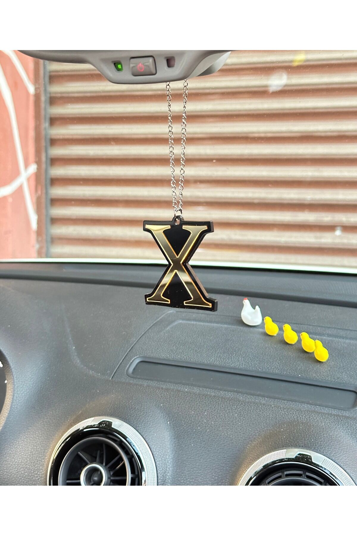 X Dikiz Ayna Süsü (Siyah -Gold)