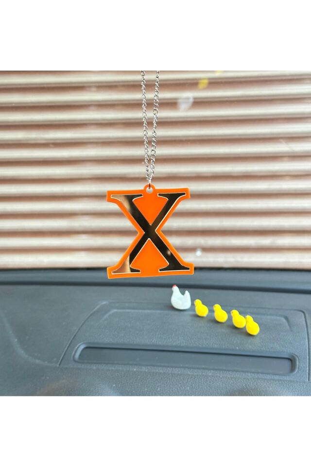 X Dikiz Ayna Süsü (Turuncu -Gold)