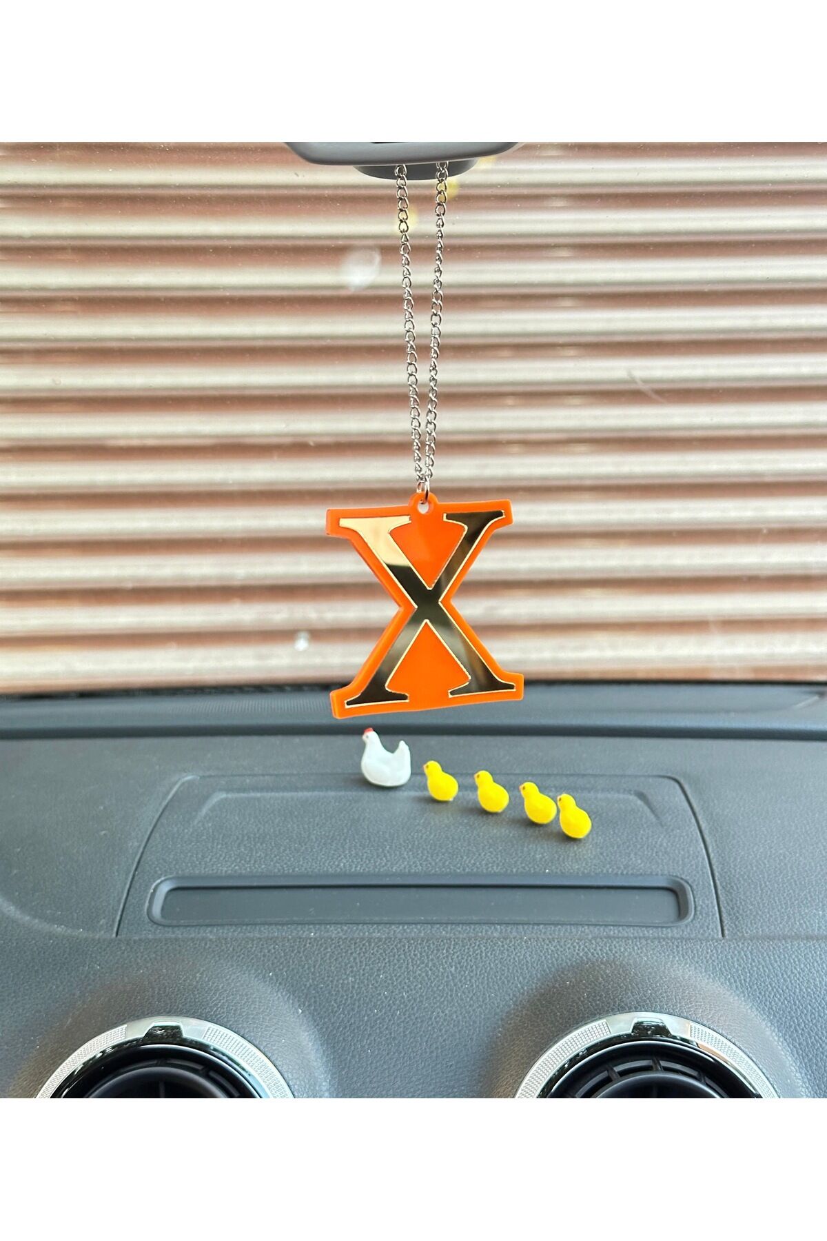 X Dikiz Ayna Süsü (Turuncu -Gold)