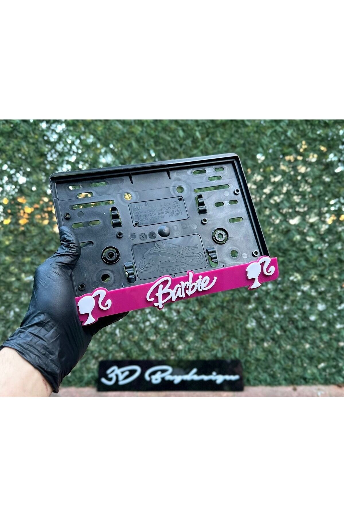 Barbie Motorsiklet Plakalık Pembe