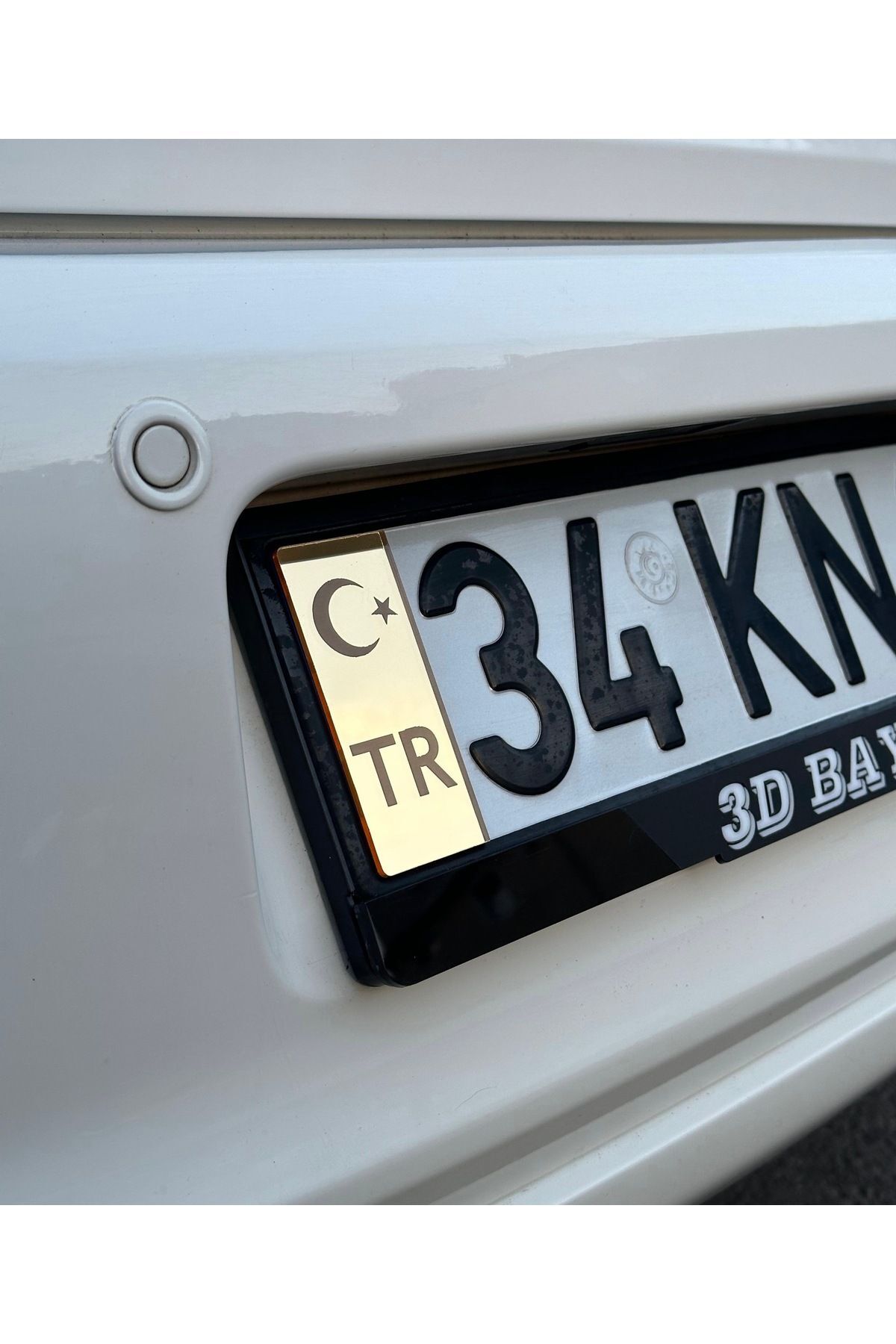 PLEKSİ PLAKA TR GOLD ÜZERİNE KAZIMA 2 ADET KENDİNDEN YAPIŞKANLI UYUMLU