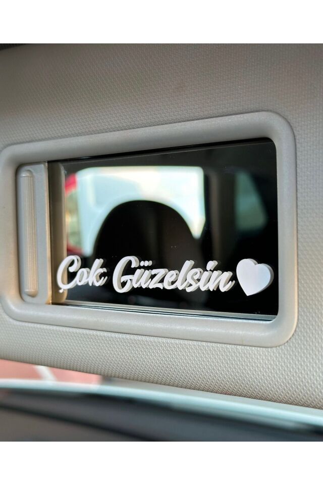 Çok Güzelsin Oto Makyaj Aynası sticker 10x1.2 cm