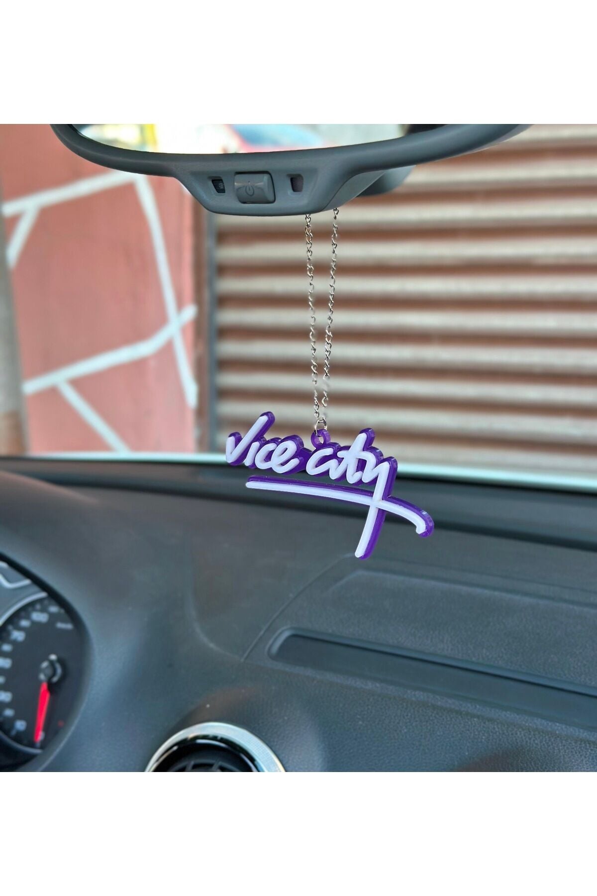 Vice City Dikiz Ayna Süsü ( mor-beyaz)
