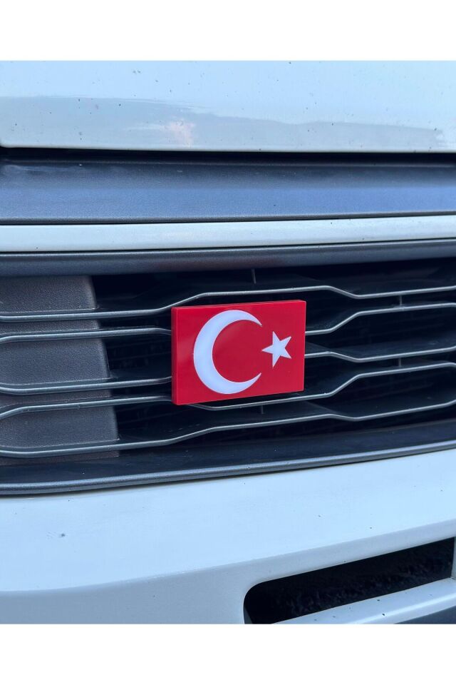 Türk Bayrağı Pleksi Panjur Arması Vidalı