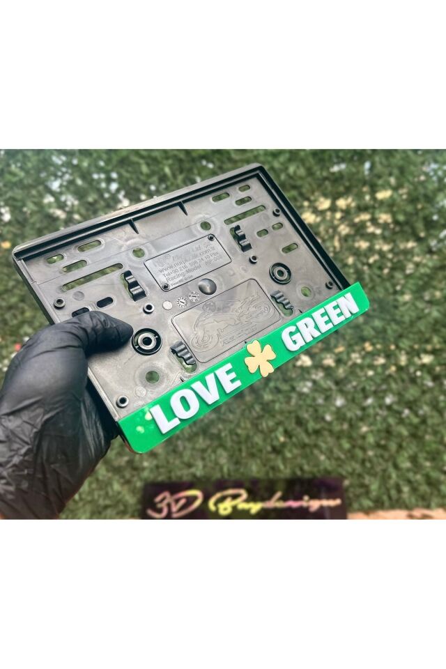 Love Green Motorsiklet Plakalık Uyumlu