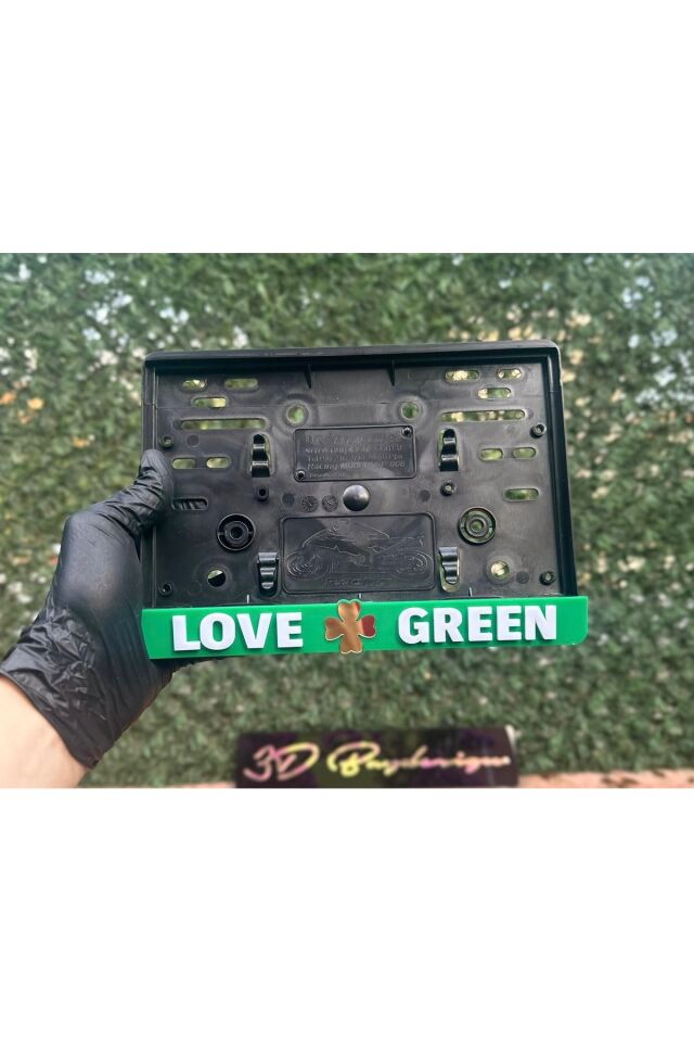 Love Green Motorsiklet Plakalık Uyumlu