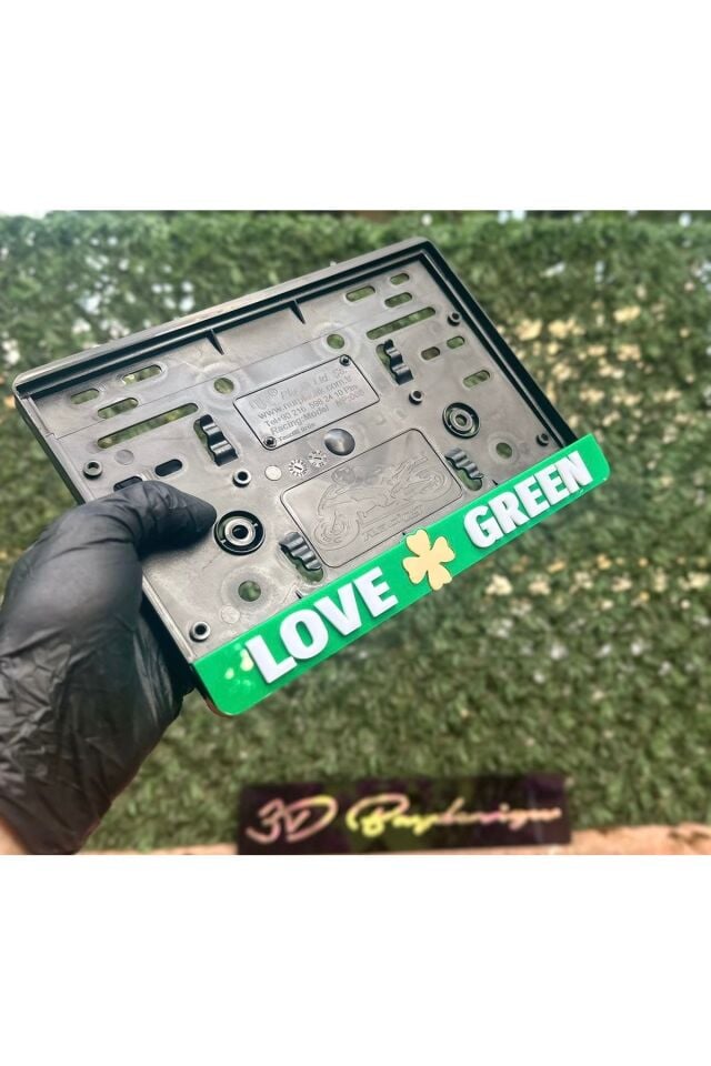Love Green Motorsiklet Plakalık Uyumlu