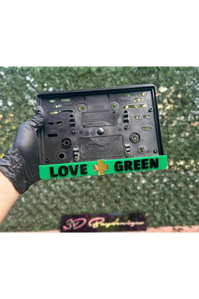 Love Green Motorsiklet Plakalık