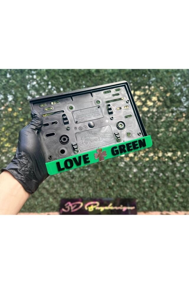 Love Green Motorsiklet Plakalık
